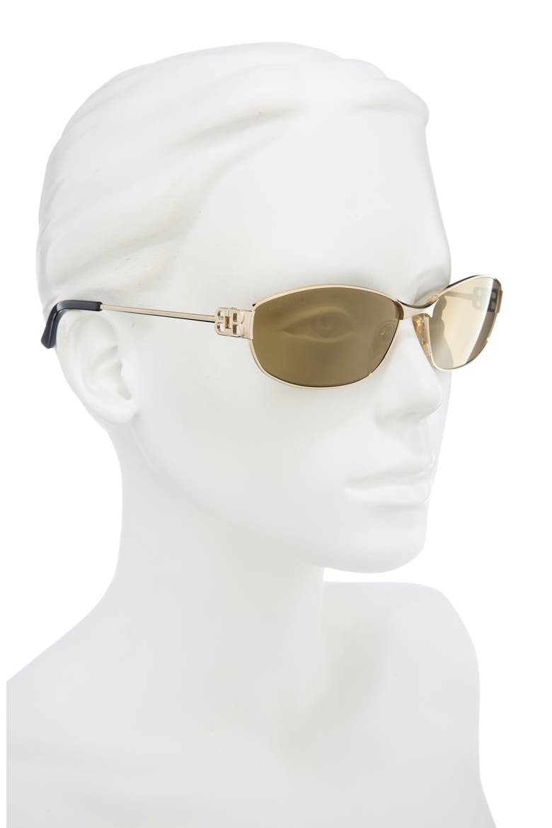 Gender Inclusive 62mm Square Sunglasses, Alternate, color, GOLD GOLD BRONZE