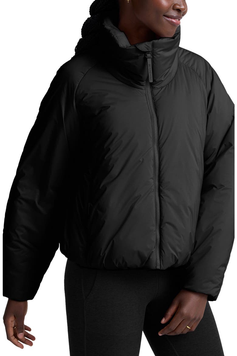 Warm Up Water Repellent Puffer Jacket, Alternate, color, BLACK