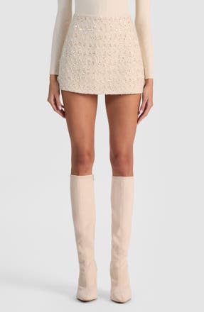 ALICE + OLIVIA Rubi Metallic Tweed Miniskirt in NATURAL · Bottom from Nordstrom Rack in a $240.38 outfit