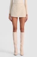 Alice + Olivia Rubi Metallic Tweed Miniskirt