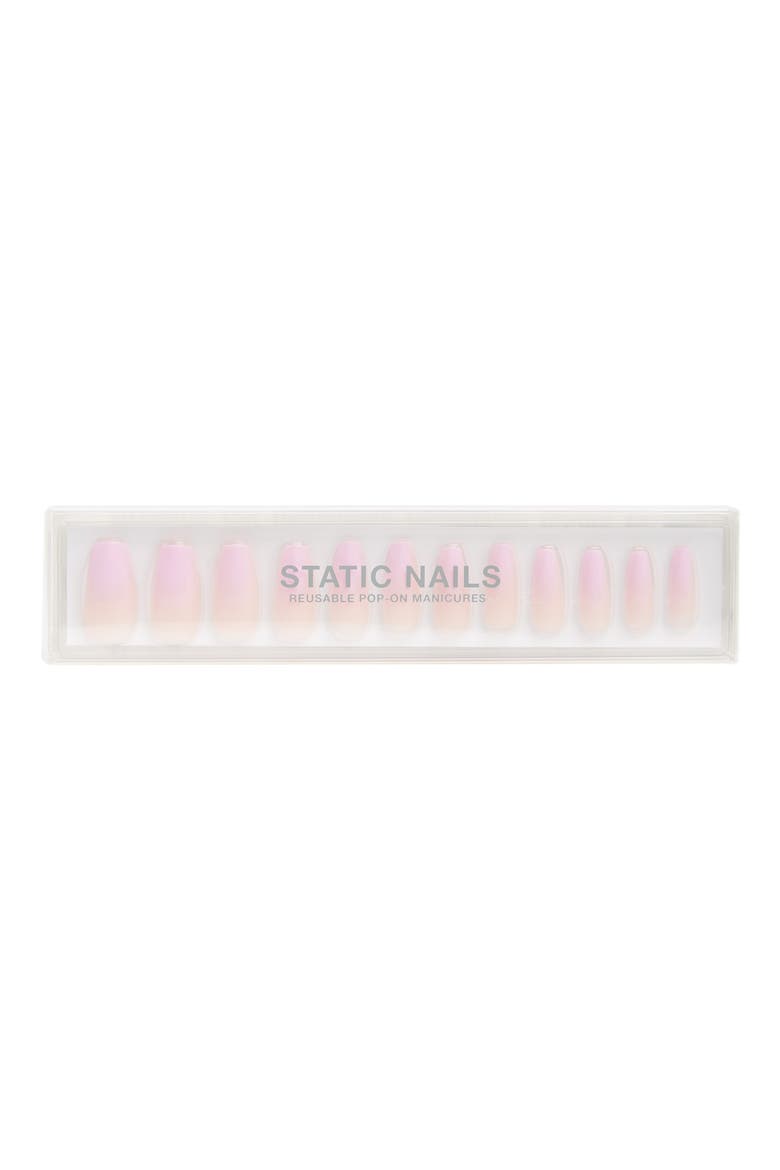Long Coffin Pop-On Reusable Manicure Set, Main, color, SOFT OMBRE LAVENDER