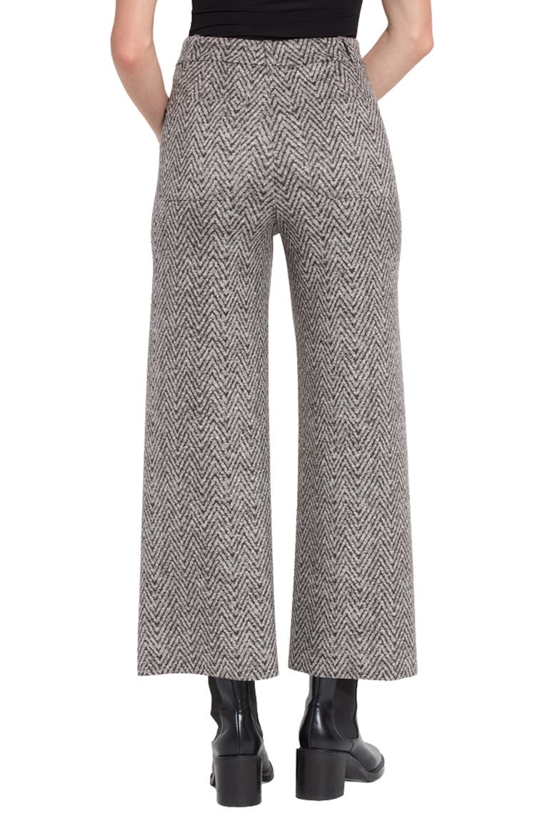 Erin Tweed Print Pull-On High Waist Ankle Wide Leg Pants, Alternate, color, FROSTED CHEVRON