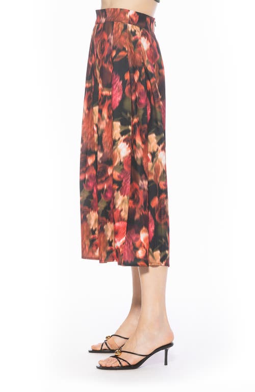 Alexia Admor Oren Pleated Midi Skirt In Multi