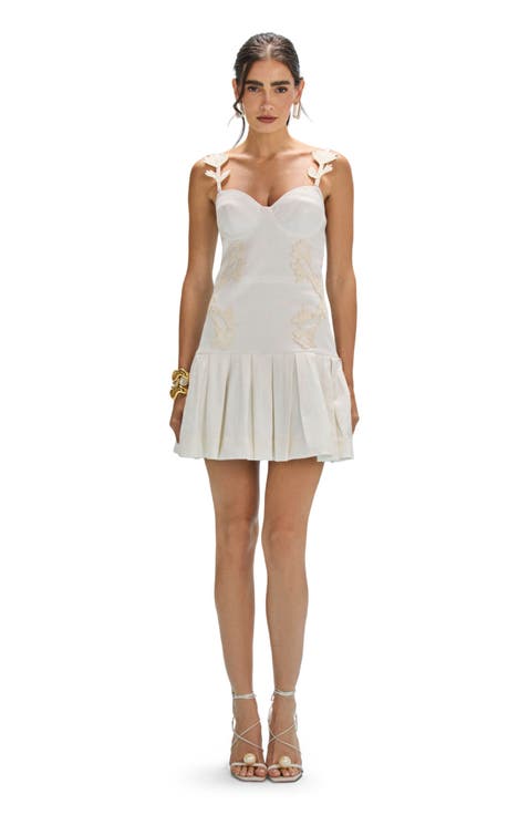 Aquamist Linen Mini Dress