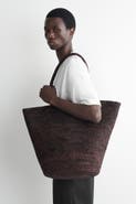 COS Oversized Hand-woven Market Tote - Straw