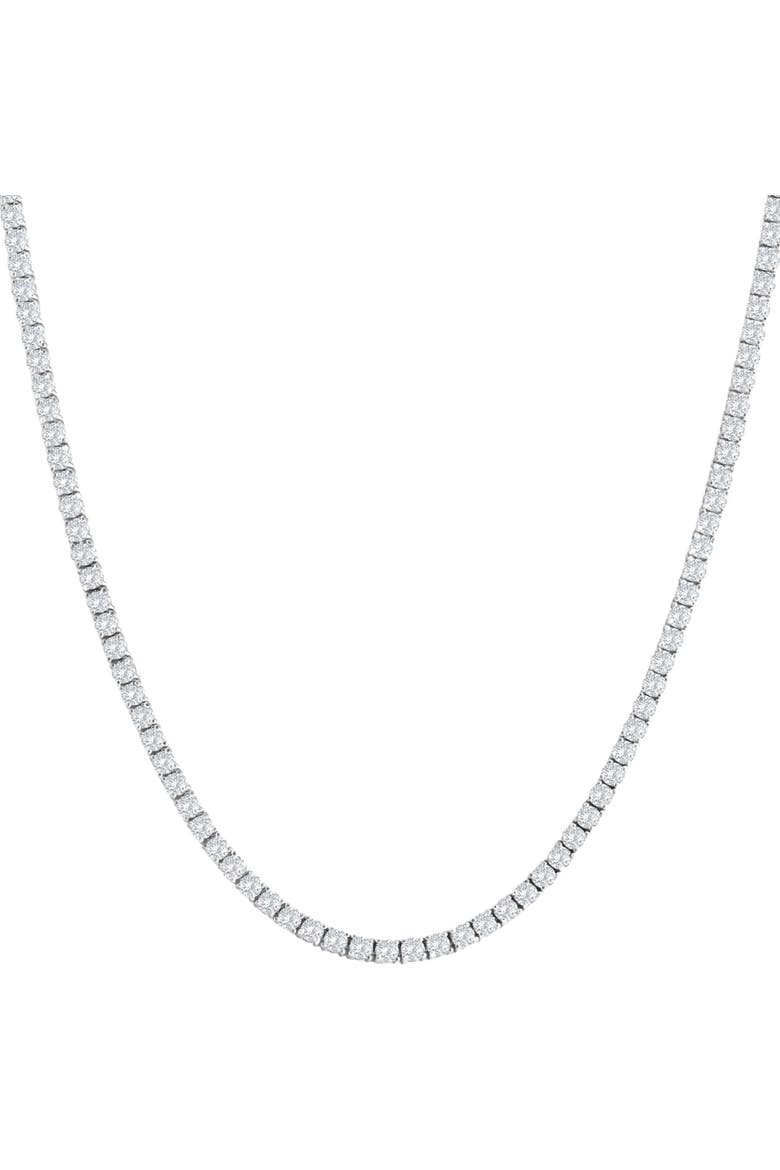 10Ct TW Lab Grown Diamond Tennis Necklace 14K Gold 18", Main, color, 14k White Gold