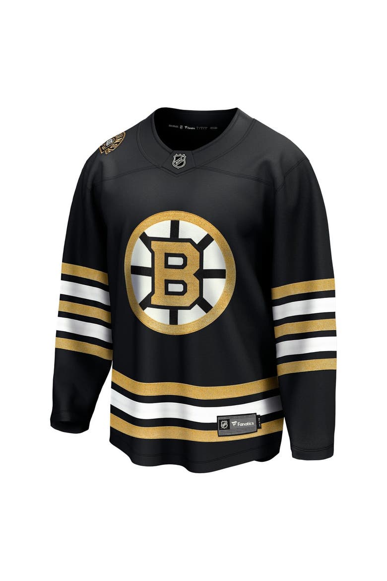 Men's Fanatics Branded  Black Boston Bruins 100th Anniversary Premier Breakaway Jersey, Alternate, color, Black
