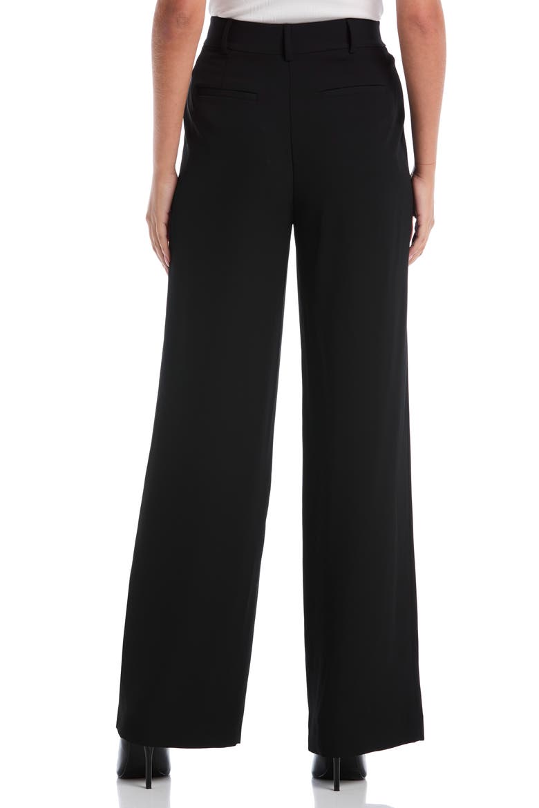 Extended Tab Pleated Pants, Alternate, color, BLACK