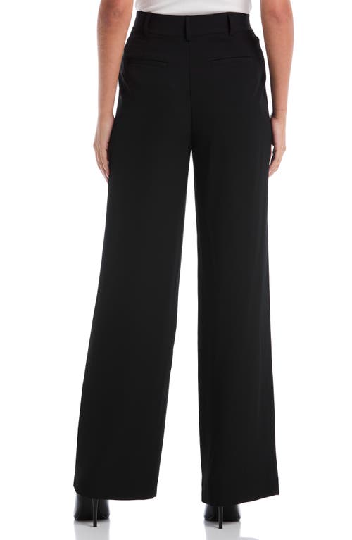 Laundry By Shelli Segal Extended Tab Pleated Pants In Black