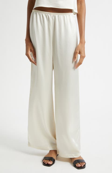 Barb Wide Leg Satin Pants