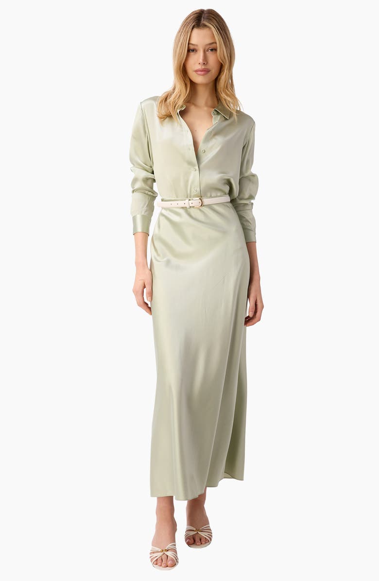 CAMI NYC Aviva Stretch Silk Maxi Skirt, Alternate, color, Sea Glass