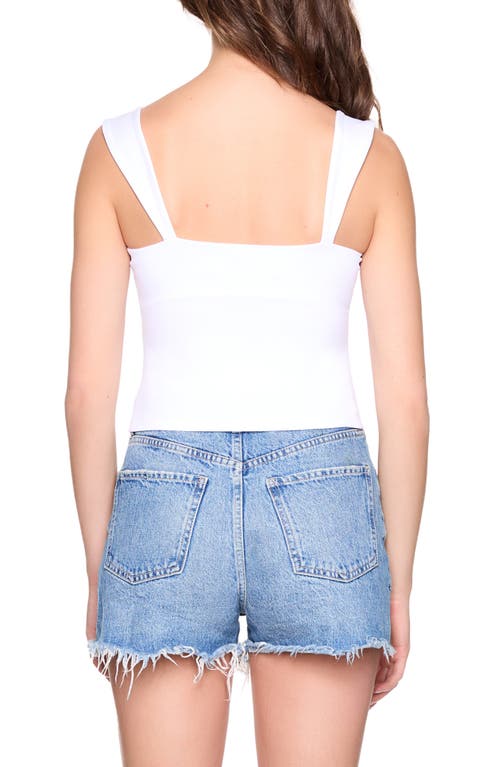 Susana Monaco Angle Strap Tank Top Sugar In Sugar