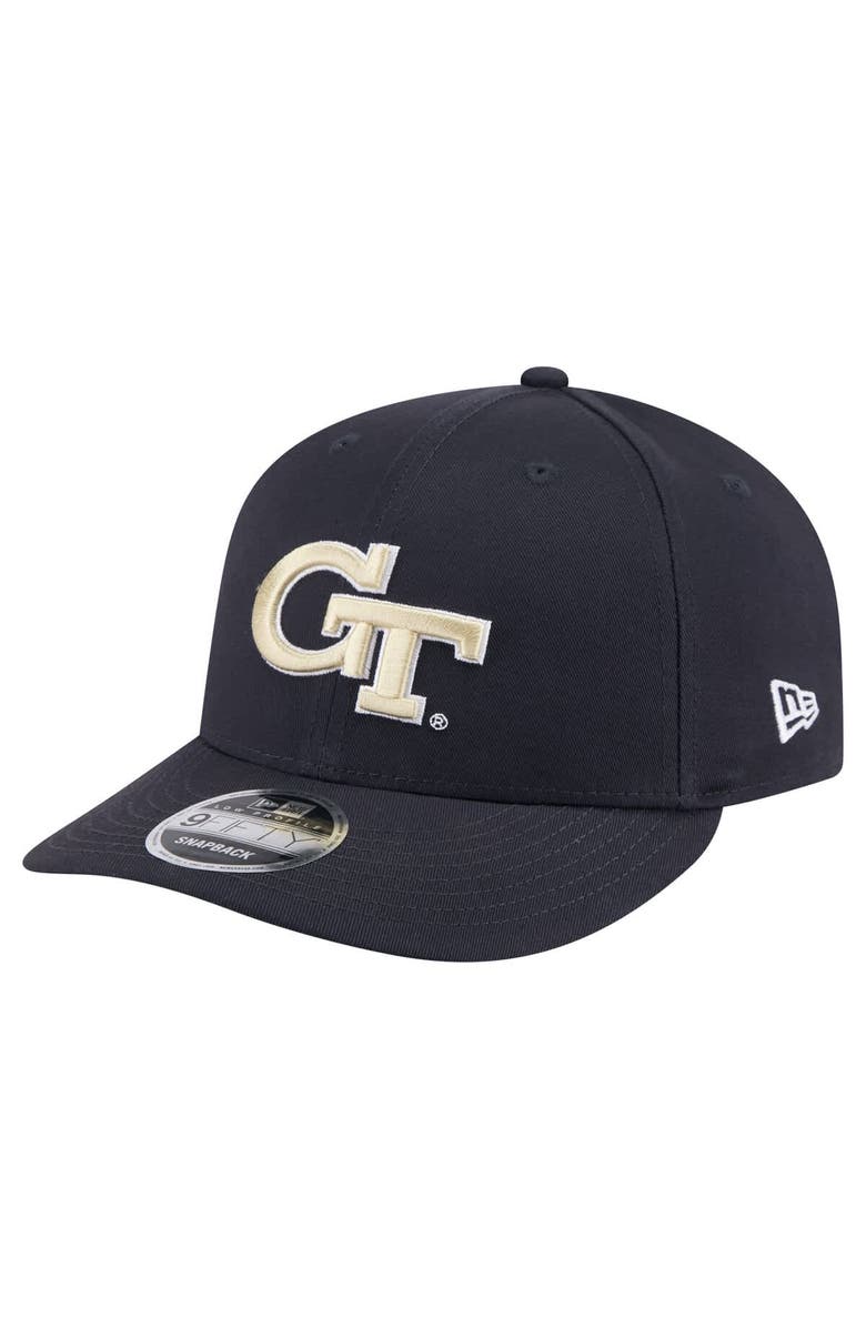 New Era Men's New Era Navy Georgia Tech Yellow Jackets Low Profile 9FIFTY Snapback Hat, Main, color, 