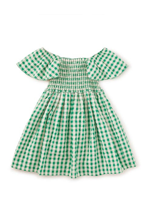 Flutter Sleeve Smocked Dress (Toddler, Little Kid, Big Kid)