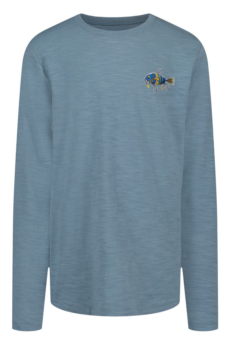 Kids' Lured In Long Sleeve T-Shirt, Main, color, BLUE WIND