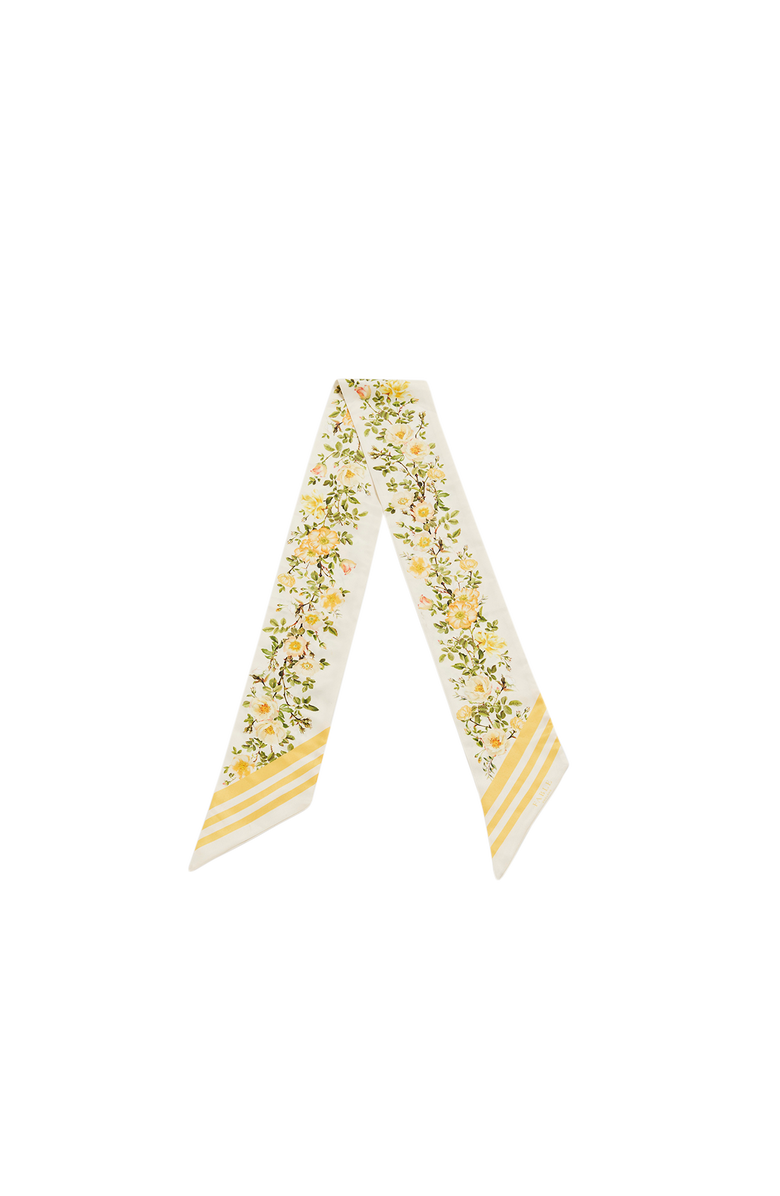 Fable England Cybele Floral Skinny Scarf, Main, color, Yellow