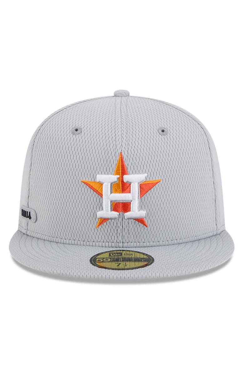 New Era Men's New Era Gray Houston Astros 2025 MLB Clubhouse 59FIFTY Fitted Hat, Alternate, color, Gray