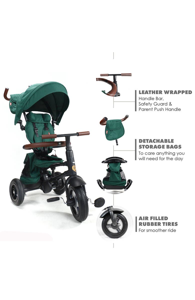 Posh Baby & Kids Rito Plus 3-in-1 Folding Stroller/Trike, Alternate, color, Alpine Green