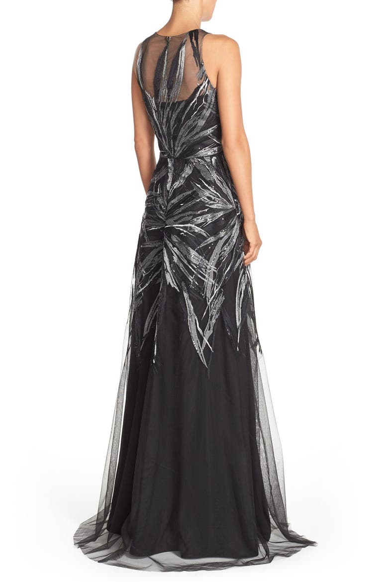 david meister black sequin dress David Meister Gold Sequin Dress Womens 6 Black Sheath Cocktail Party Sleeveless