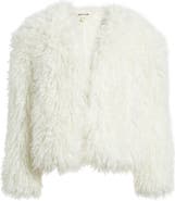 Open Edit Shaggy Faux Fur Open Front Jacket