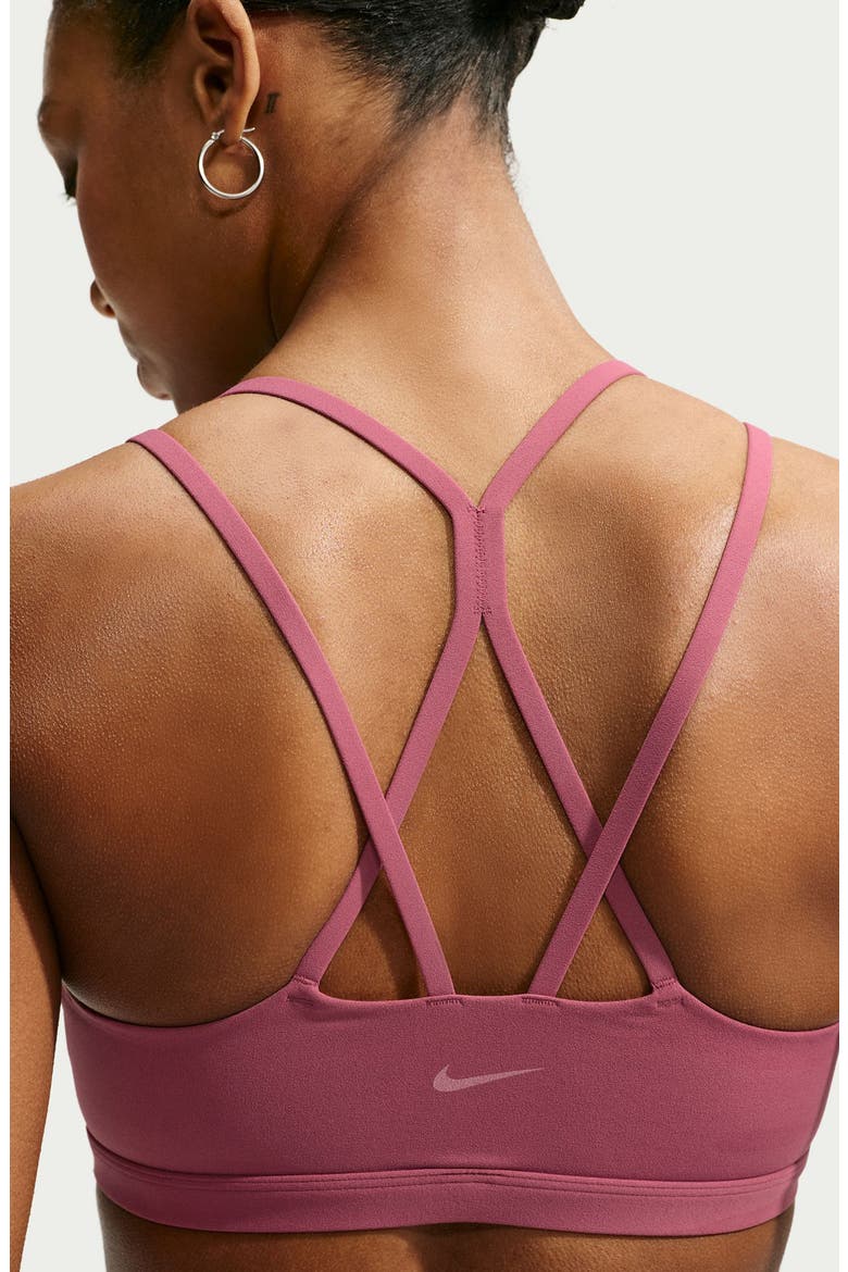 Zenvy Strappy Light-Support Padded Sports Bra, Alternate, color, 654 PKSMOK/ WHITE