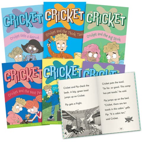 Junior Learning Cricket The Kid Decodable Chapter Books, Boxed Set, 6 Decodable Chapter Books, Grades 2-4