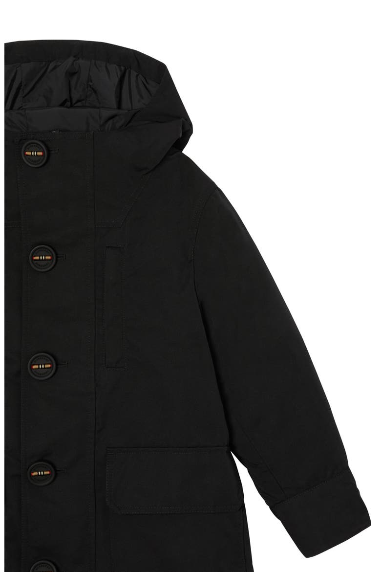 Rowan Hooded Coat with Detachable Icon Stripe Down Puffer Liner, Alternate, color, BLACK