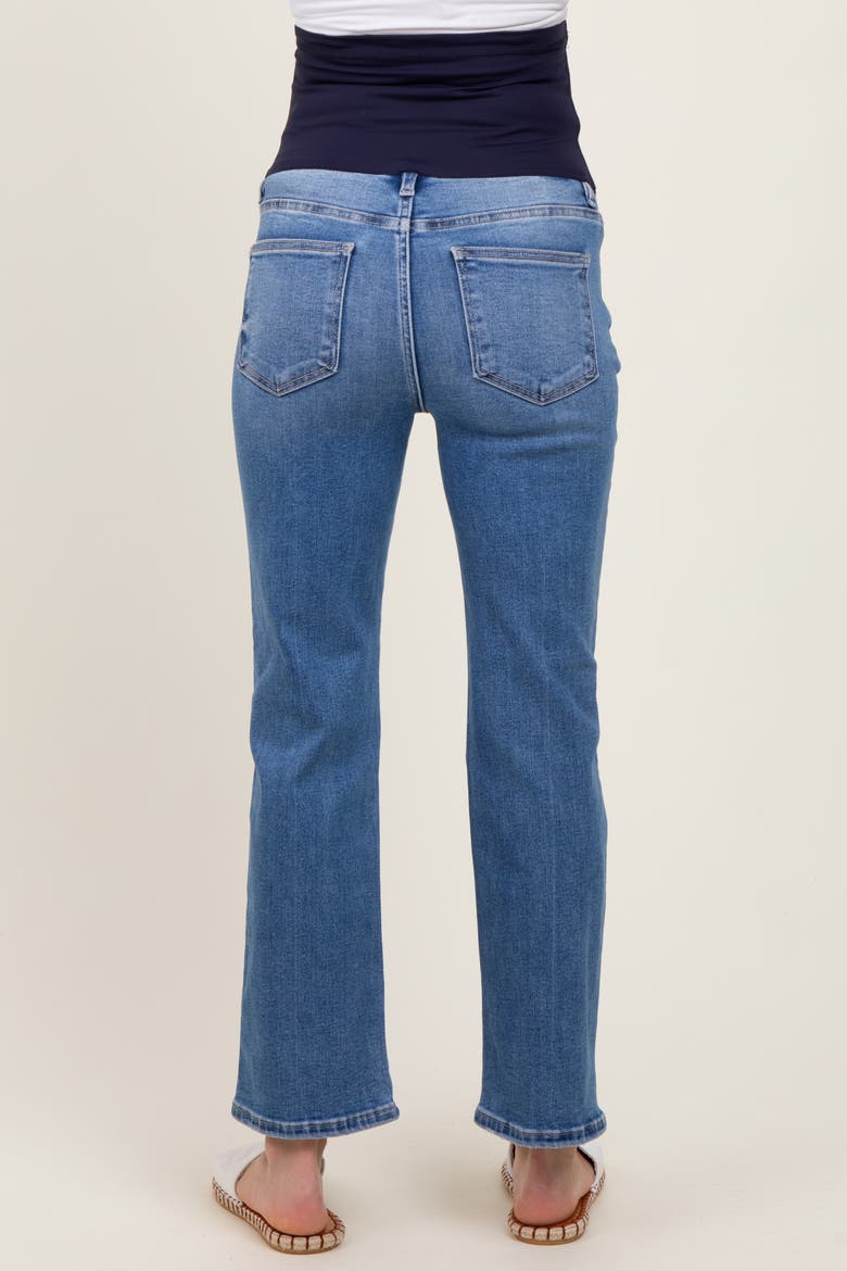 Cropped Straight Leg Maternity Jeans, Alternate, color, Blue