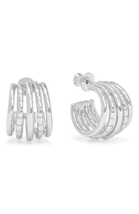 Talon 5-Row Hoop Earrings