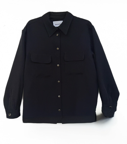 BAACAL The Payton Two Pocket Shirt in Black 