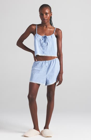 Crop Poplin Sleep Camisole