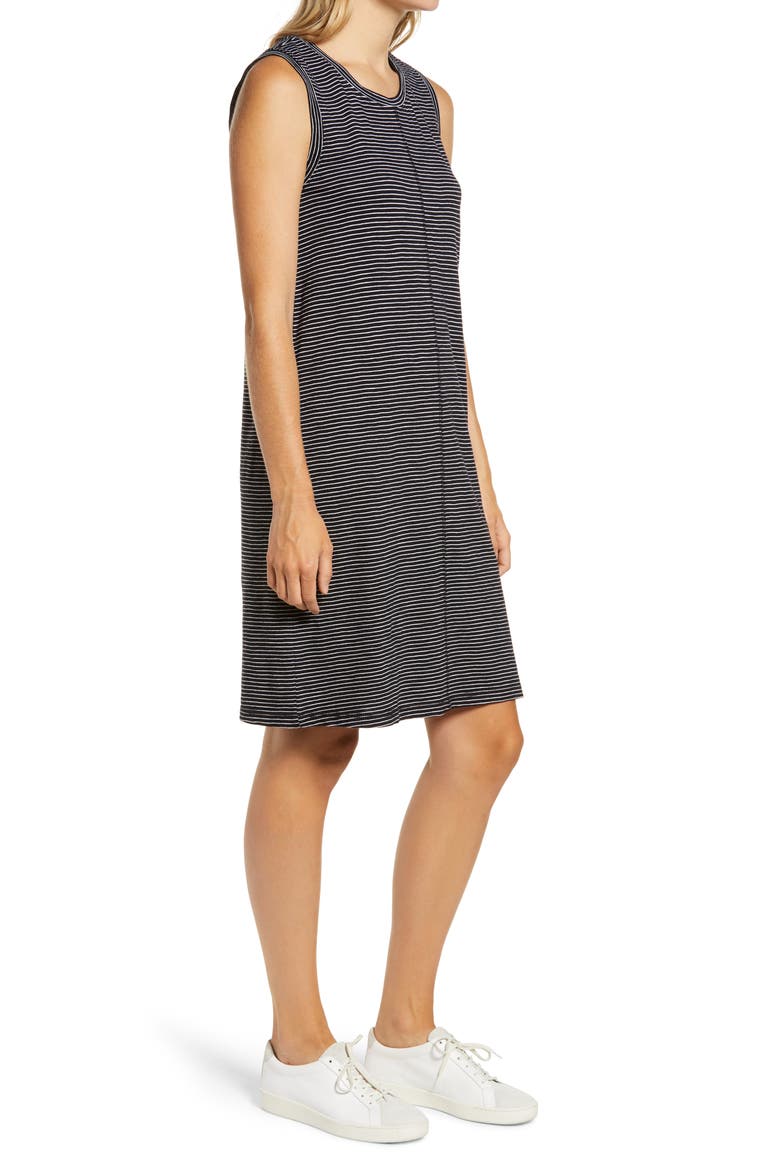 Muscle Tank Dress, Alternate, color, BLACK- WHITE STRIPE