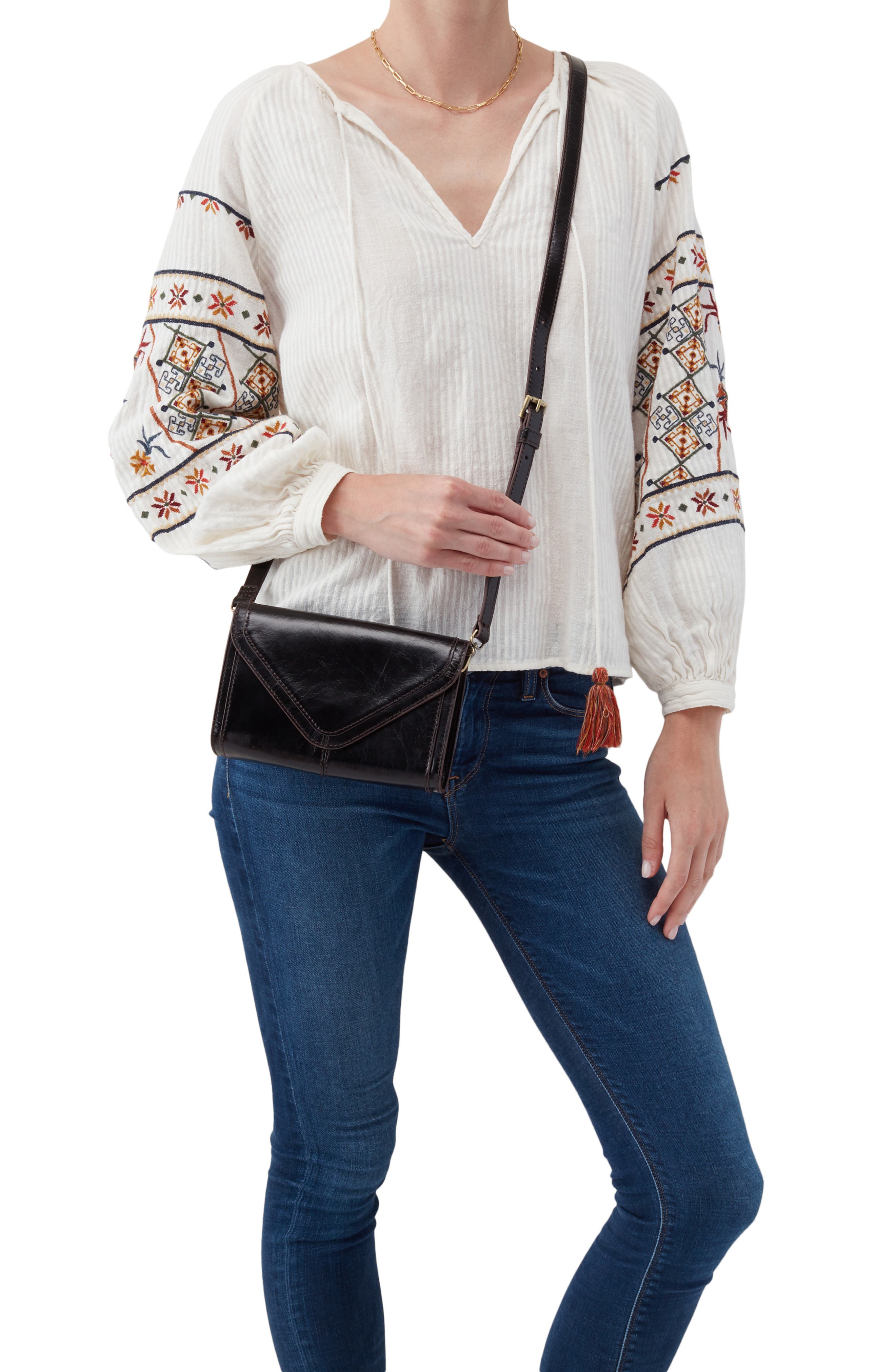 HOBO Fleet Convertible Leather Crossbody Bag, Alternate, color, 