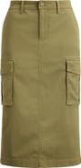 Lauren Ralph Lauren Stretch Chino Cargo Pencil Skirt