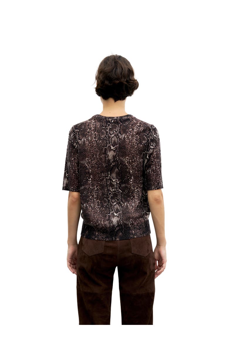 Rosa Animal Print Top, Alternate, color, Brown