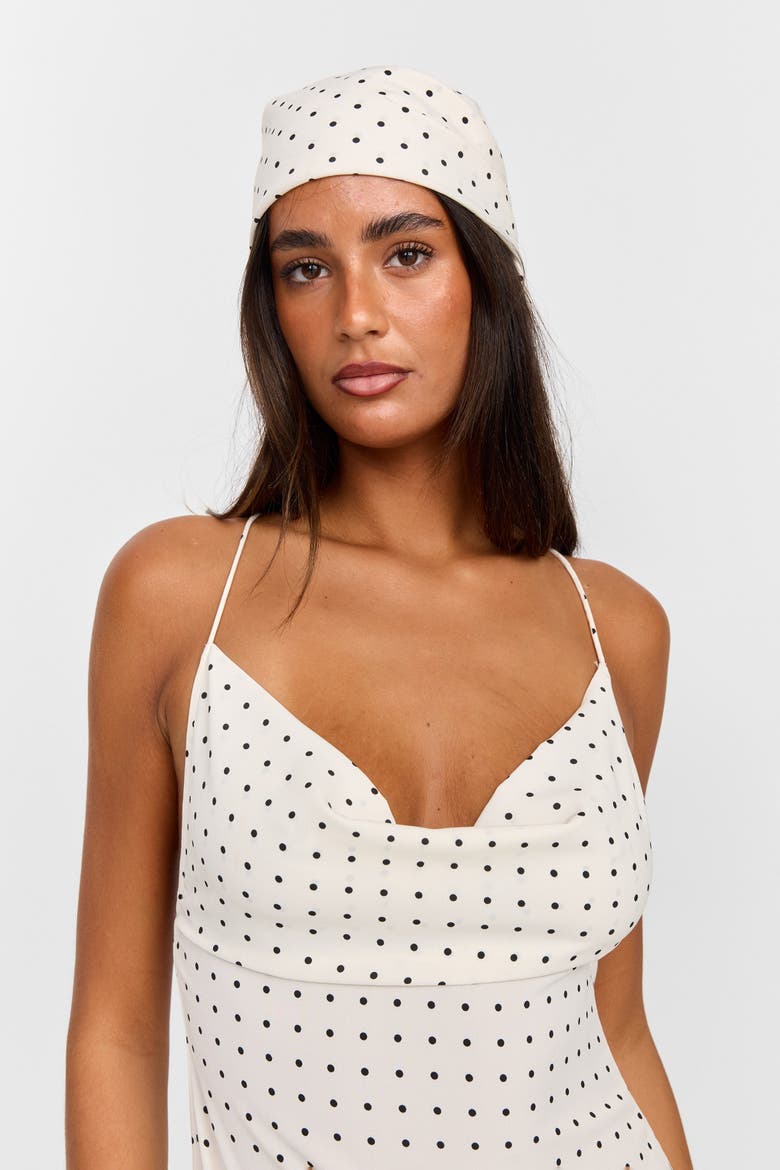 Lottie Maxi Dress, Alternate, color, White Polkadot