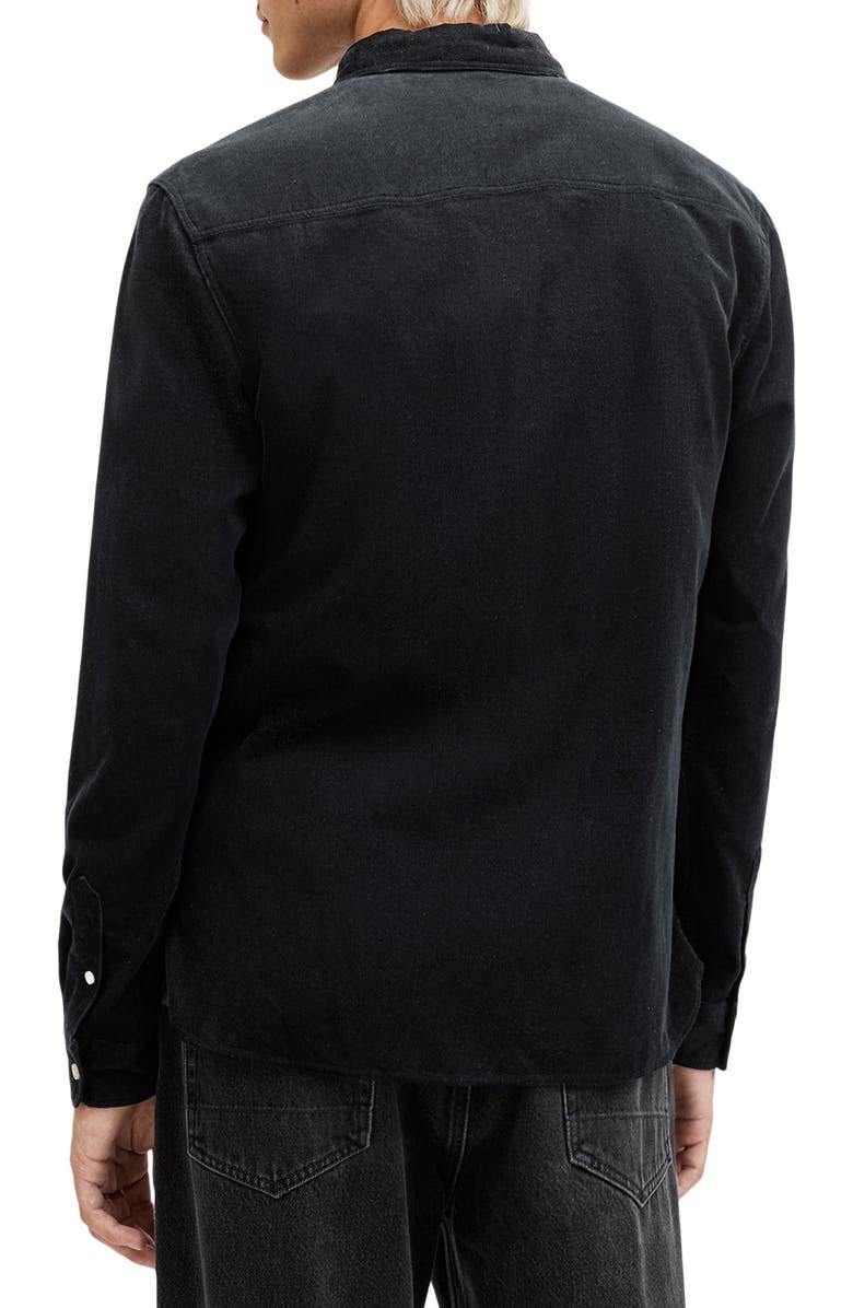 AllSaints Birchwood Fine Wale Corduroy Button-Up Shirt, Alternate, color, 