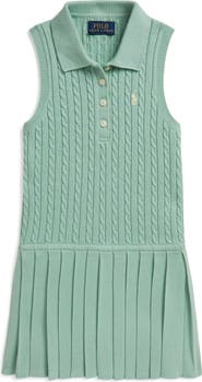 Polo Ralph Lauren Kids' Cotton Cable Polo Sweater Dress