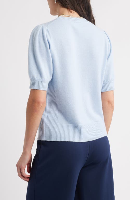 Caslonr Caslon(r) Puff Sleeve Wool & Cashmere Sweater In Blue