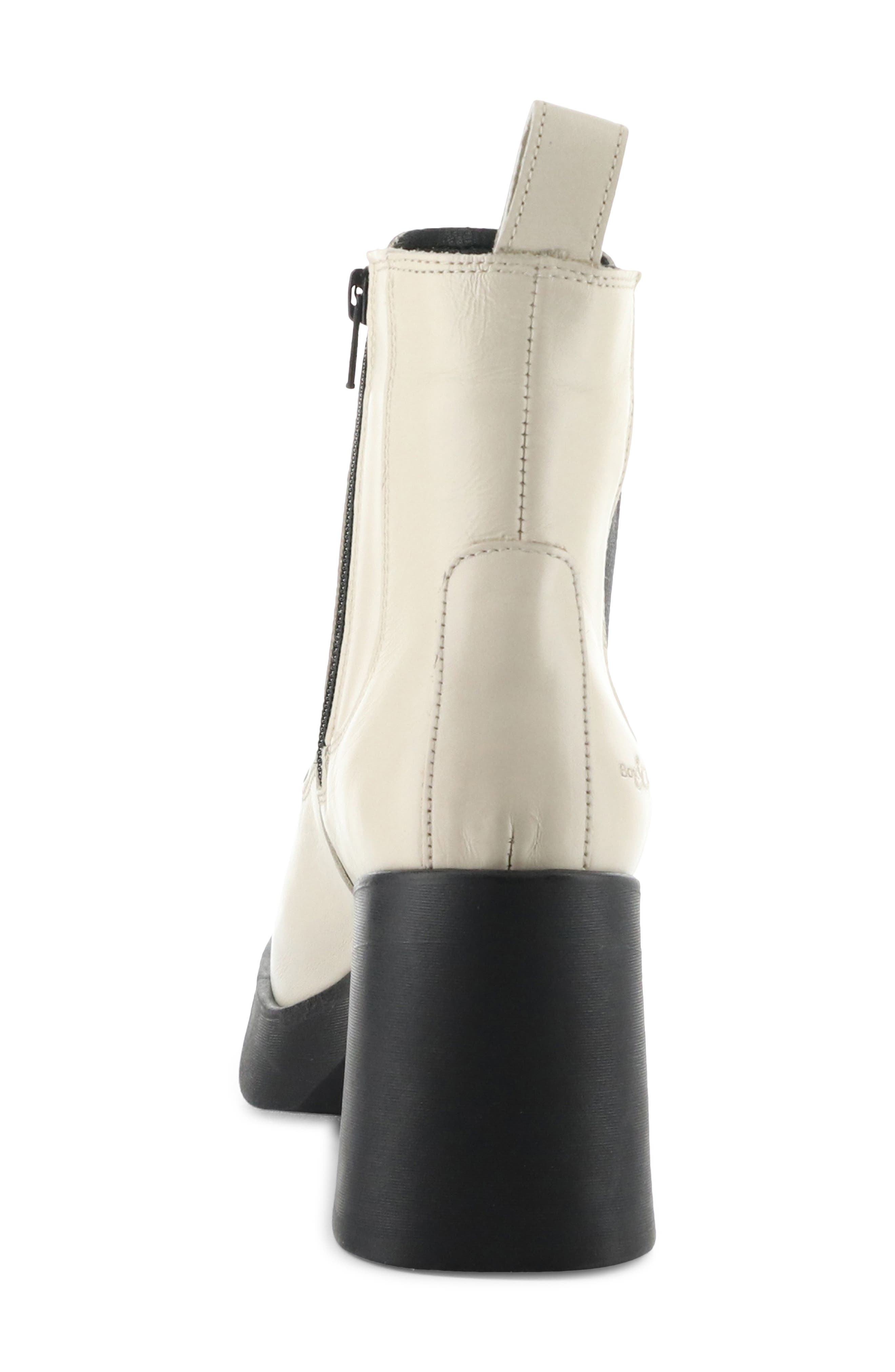 Bos. & Co. Veil Waterproof Platform Bootie, Alternate, color, Cream/ Black
