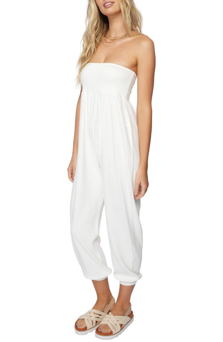 O'Neill Sandy Strapless Capri Jumpsuit, Main, color, 