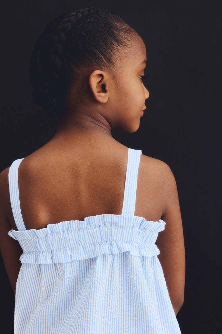 2-piece Cotton Seersucker Set, Alternate, color, Light blue/white striped