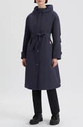 Hunter Violet Hooded Long Trench Coat