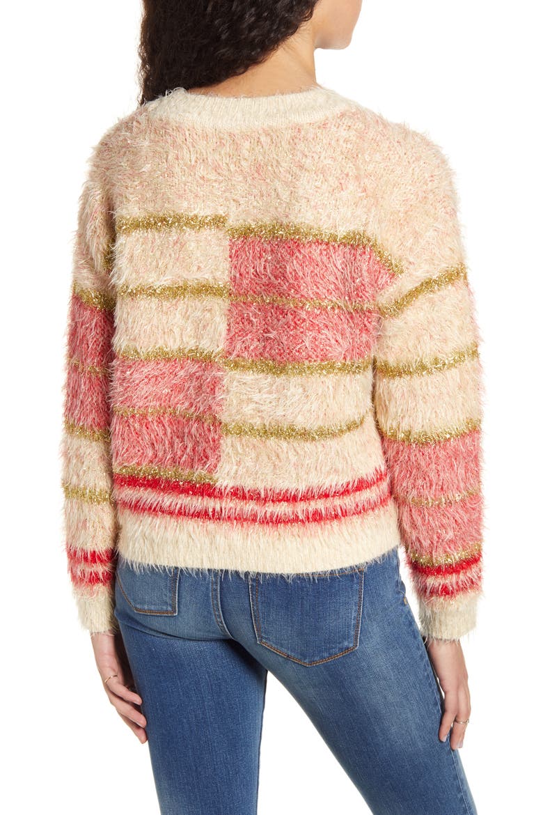 Odessa Metallic Eyelash Chenille Sweater, Alternate, color, MULTI