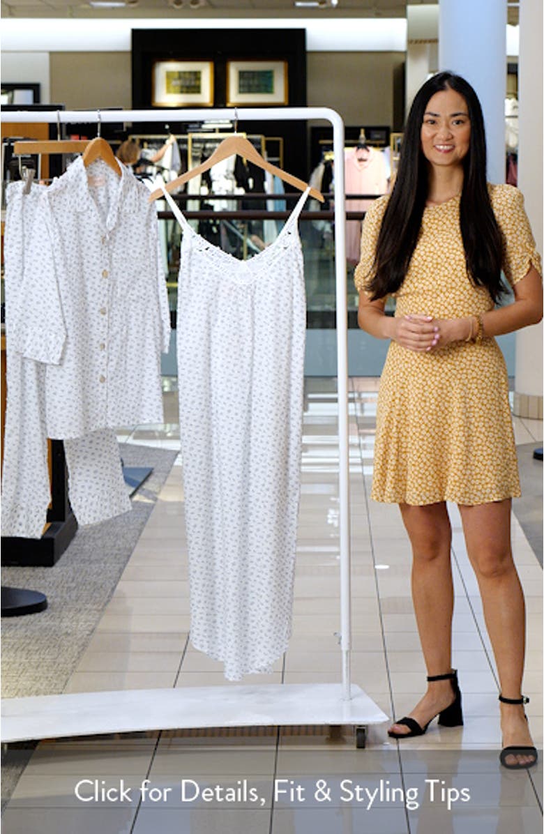 Swiss Dot Lace Trim Nightgown, sales video thumbnail