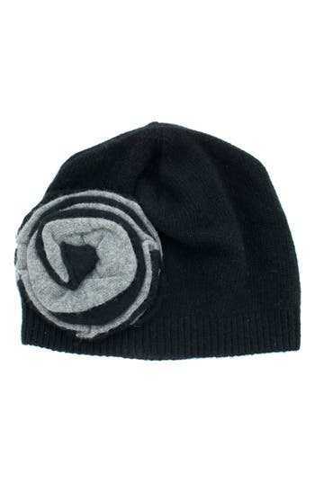 Portolano Dorset Rosette Beanie In Black