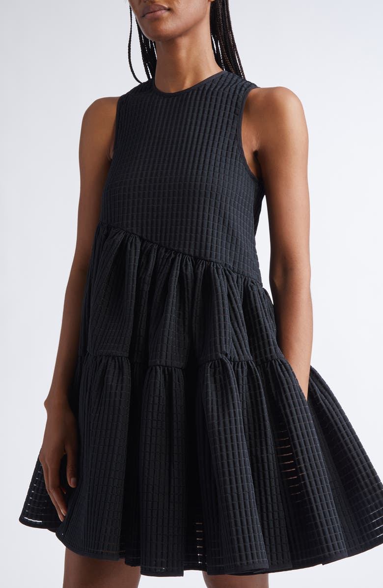 Cecilie Bahnsen Abigail Miku Jacquard Dress, Alternate, color, Black