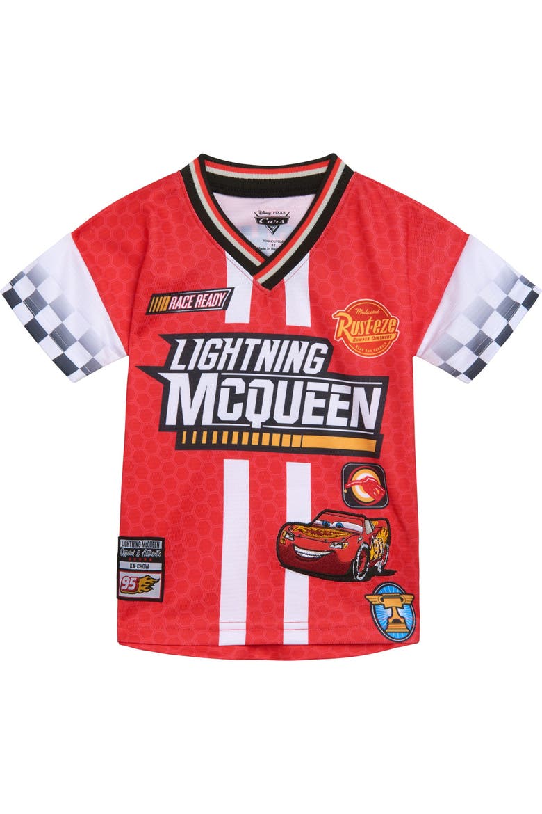 Pixar Short Sleeve Soccer Jersey, Main, color, Lightning McQueen Red