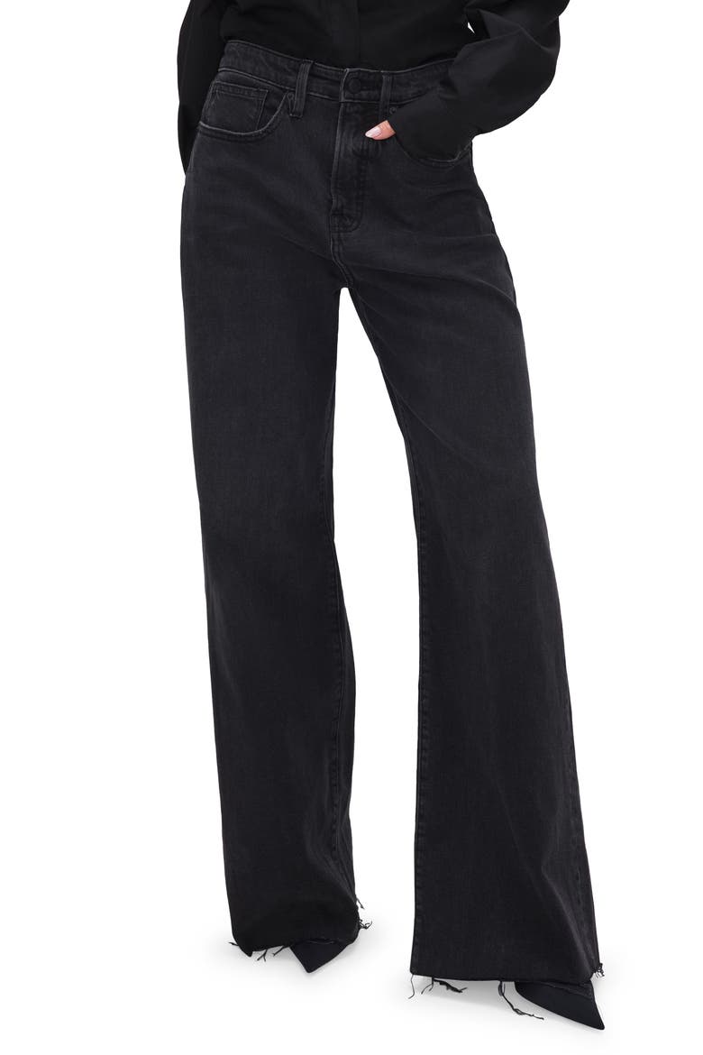 Good Ease Wide Leg Jeans, Main, color, BLACK324