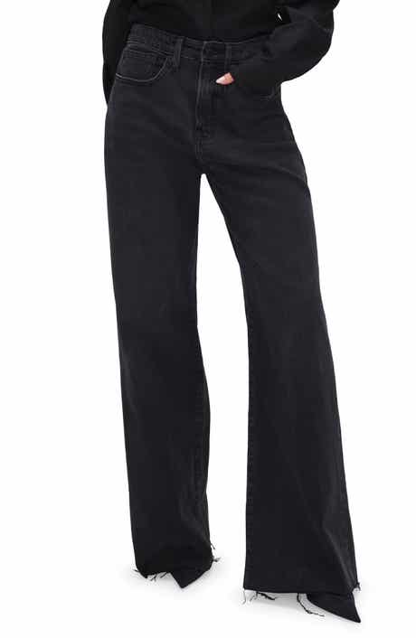Good American Good Ease Wide Leg Jeans